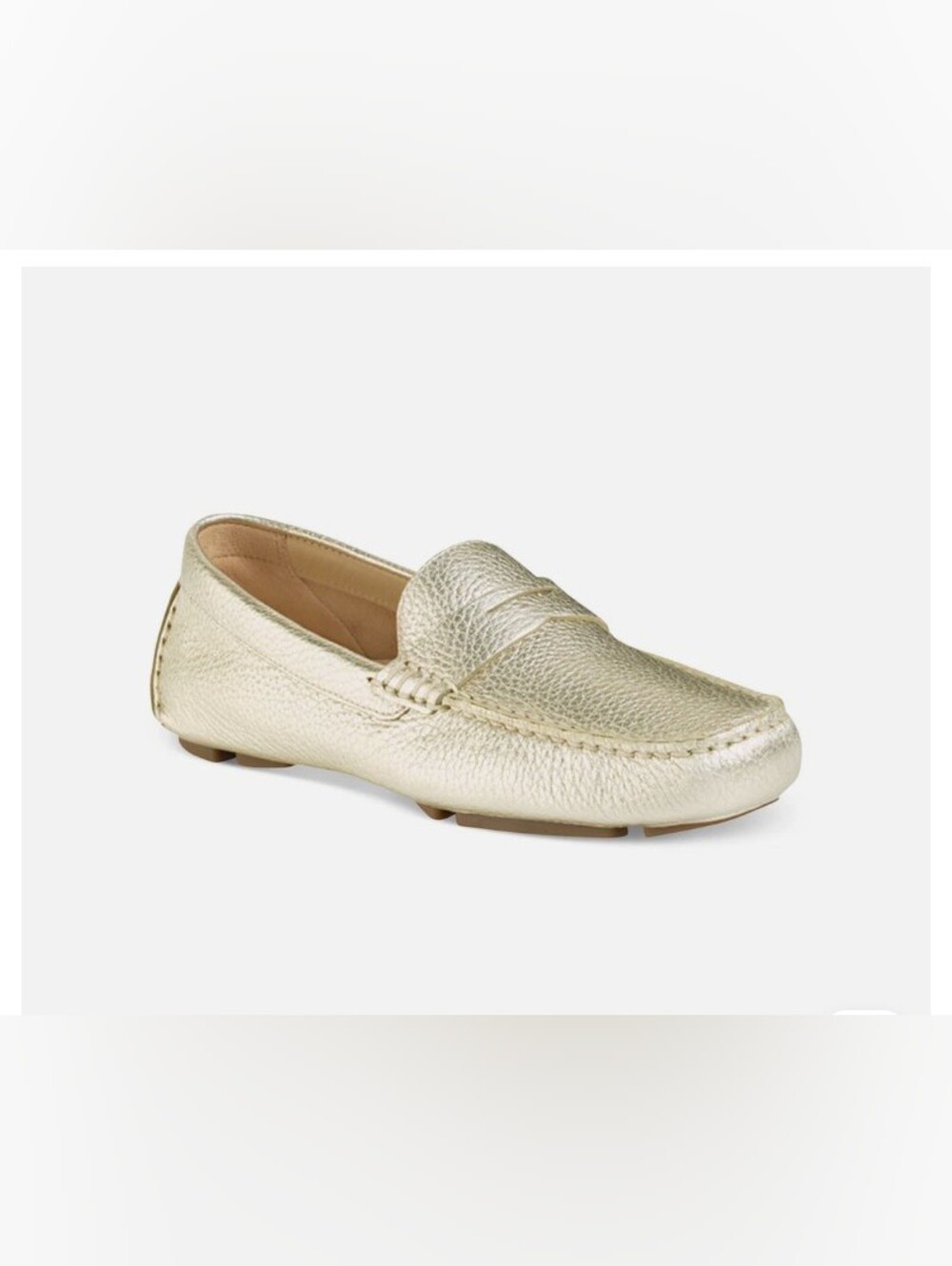 Cole Haan Trillby Metallic Gold Penny Loafer